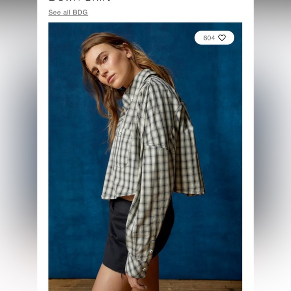 BDG by Urban Outfitters Corey Button Down Crop Plaid EUC! LIKE NEW!!! - Picture 5 of 15